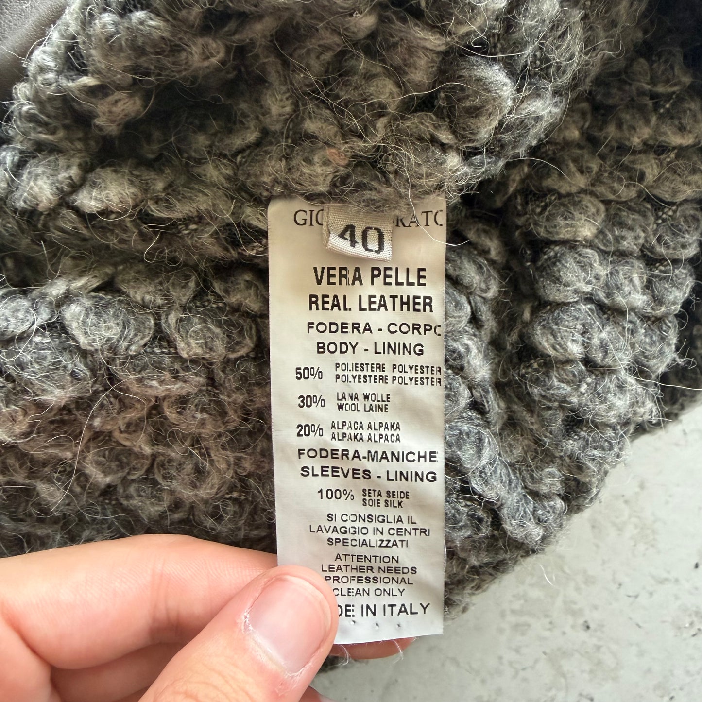 Giorgio Brato Wool Lined Leather Trench Coat (40)