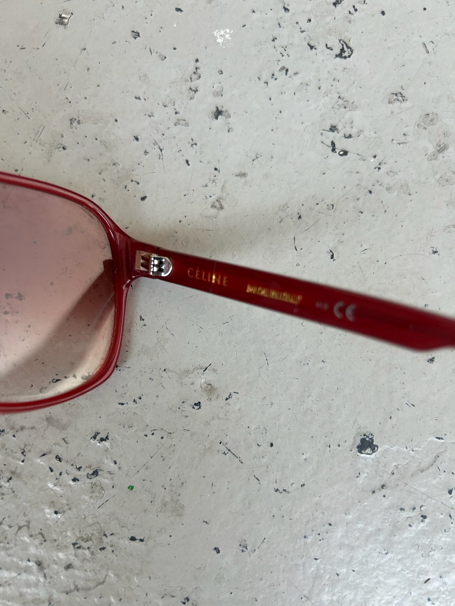 Celine Red Aviator Sunglasses (OS)