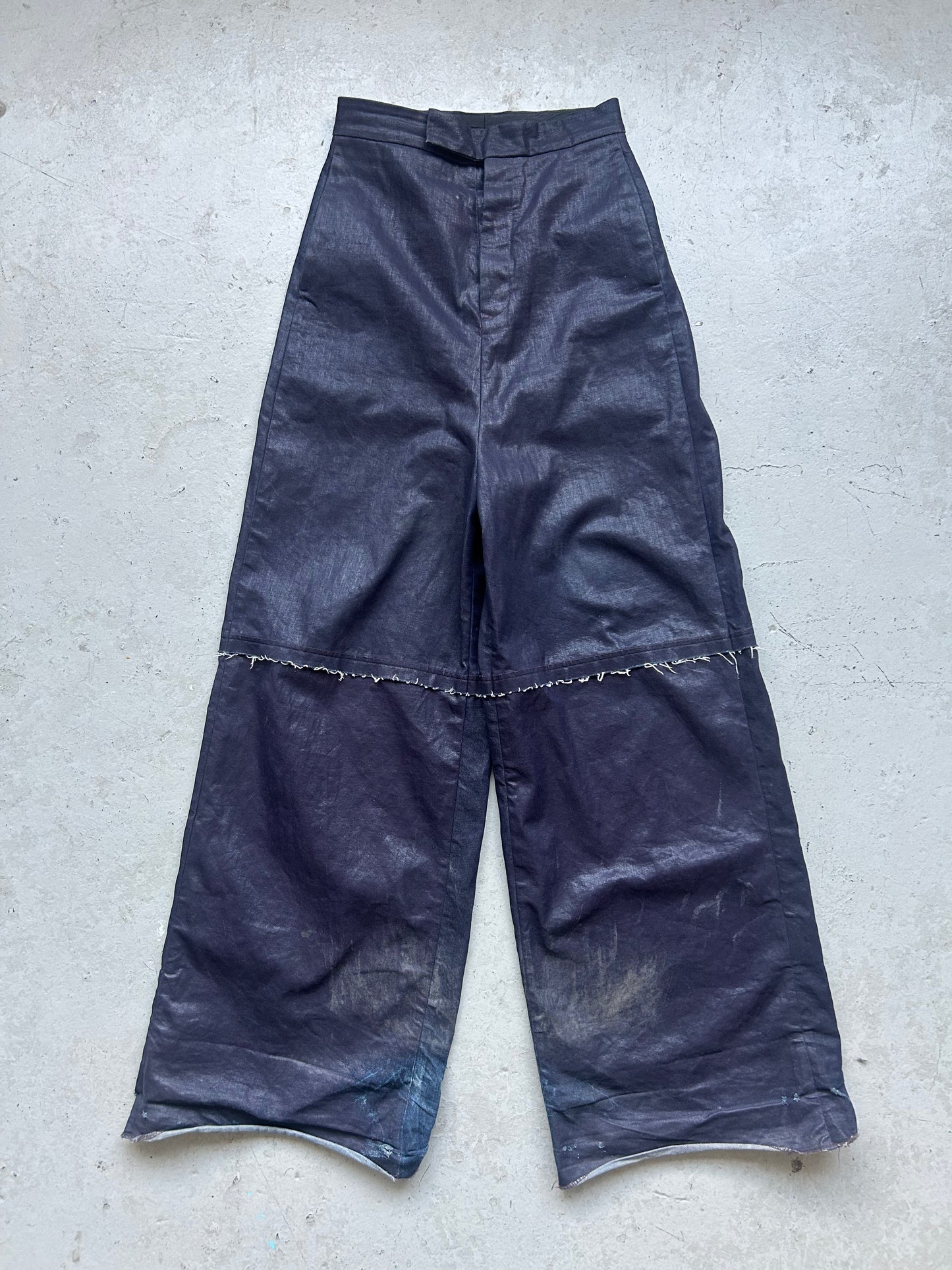 Rick Owens FW17 GLITTER Runway Plum Trousers (46)