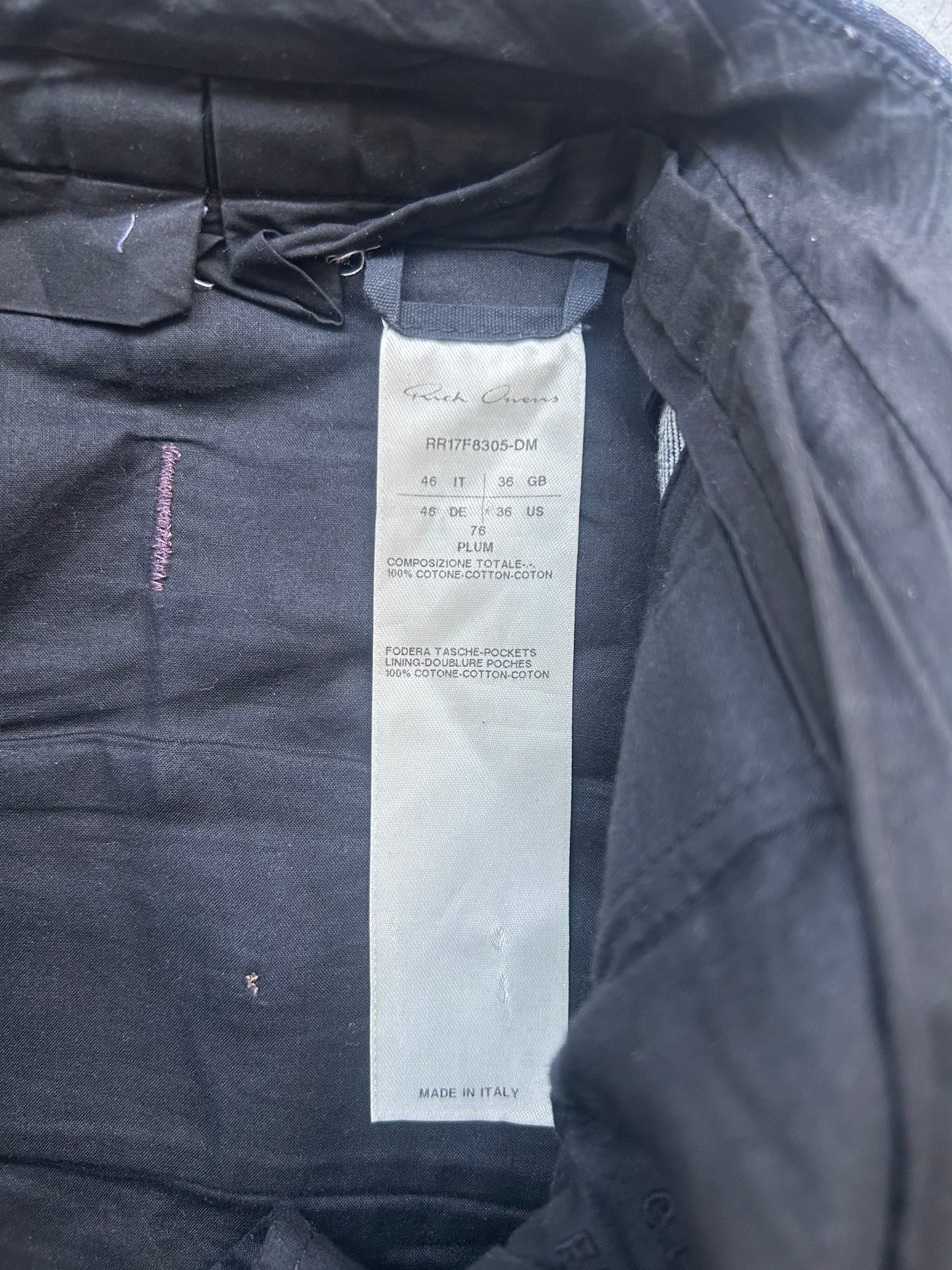 Rick Owens FW17 GLITTER Runway Plum Trousers (46)