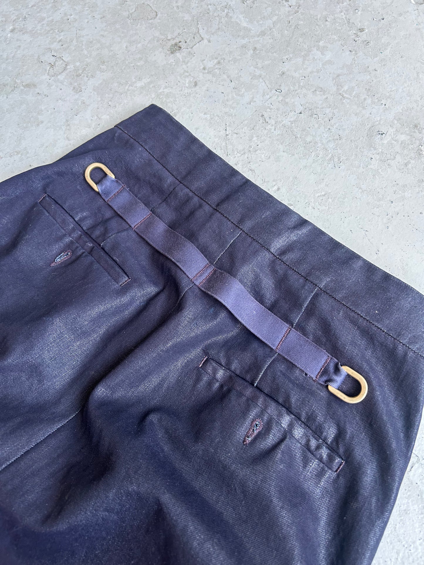 Rick Owens FW17 GLITTER Runway Plum Trousers (46)