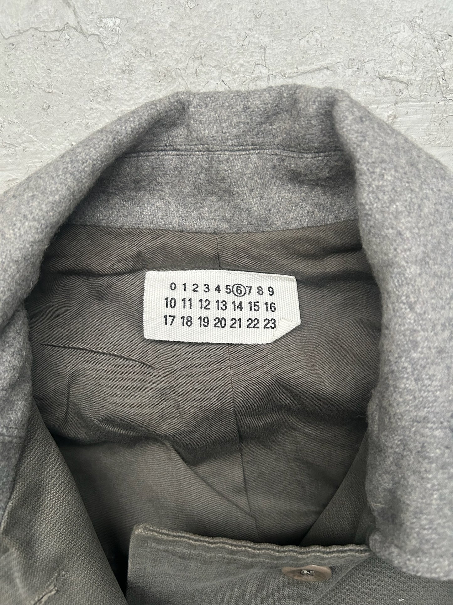 Maison Martin Margiela MM6 AW1999 Grey Cotton Belted Trench Coat (44)