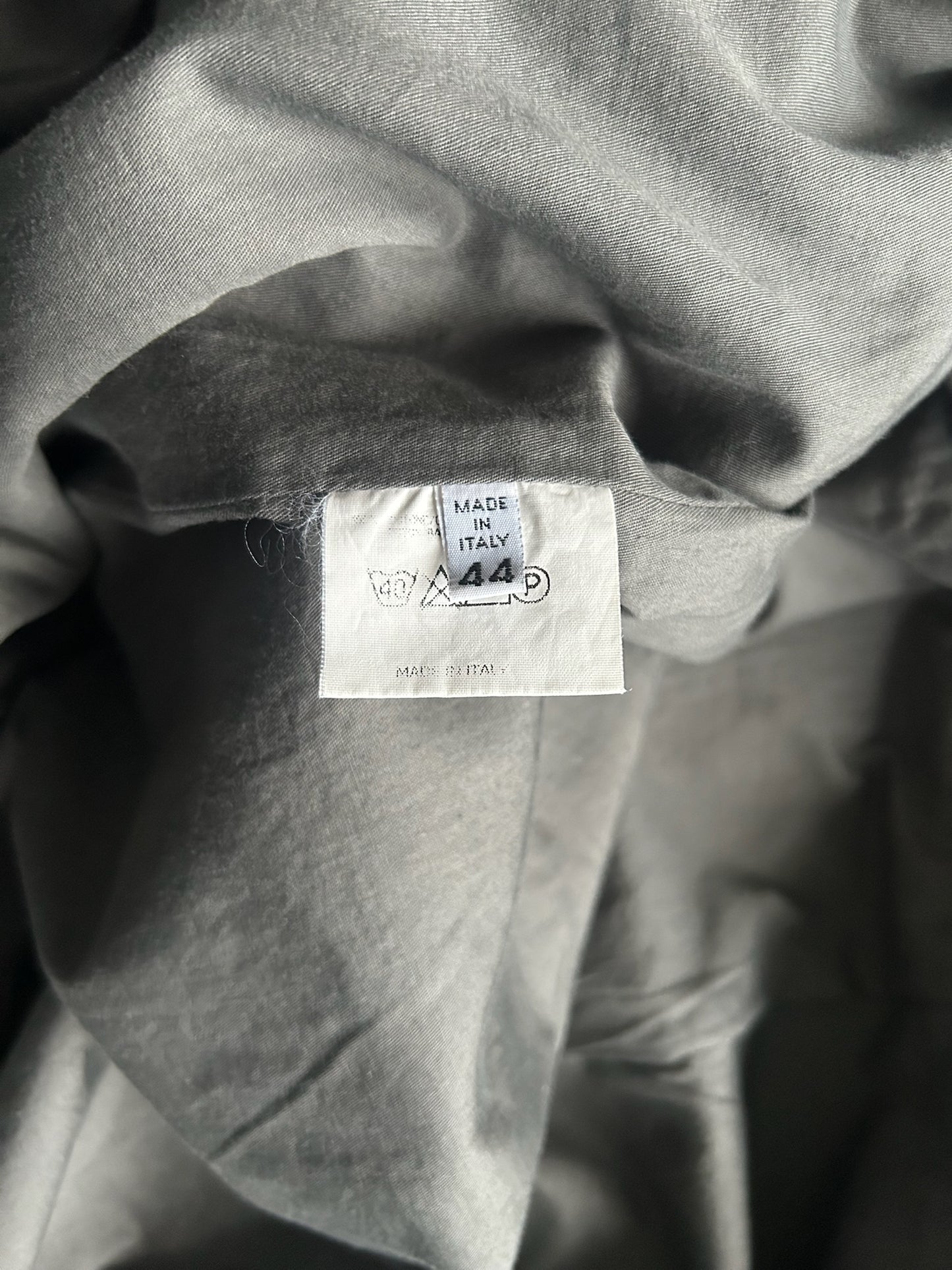 Maison Martin Margiela MM6 AW1999 Grey Cotton Belted Trench Coat (44)