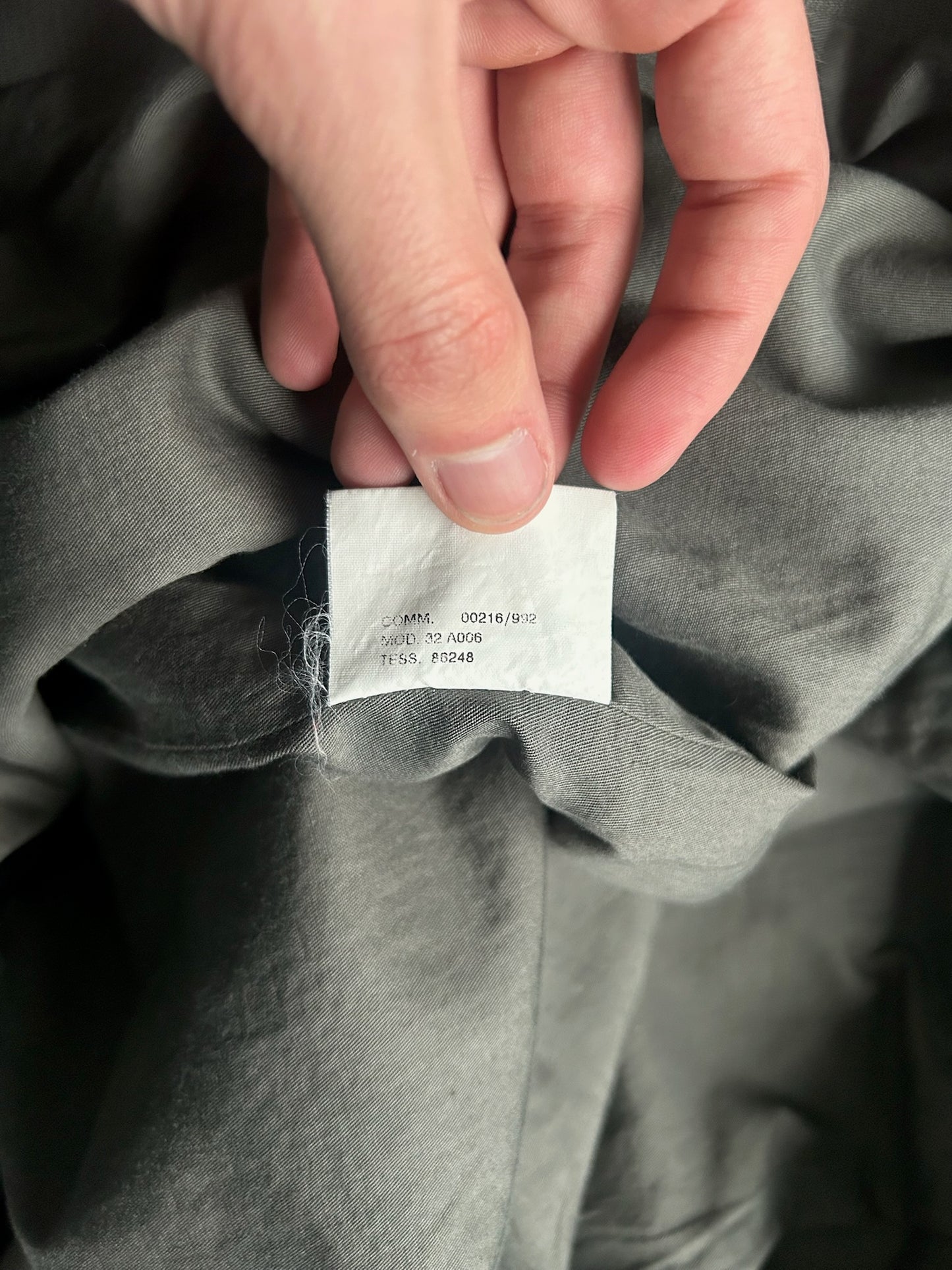 Maison Martin Margiela MM6 AW1999 Grey Cotton Belted Trench Coat (44)