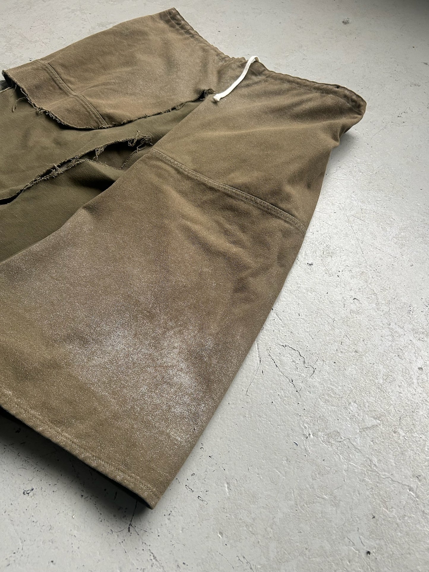 Comme Des Garcons AD2003 Army Deconstructed Glitter Skirt (OS)