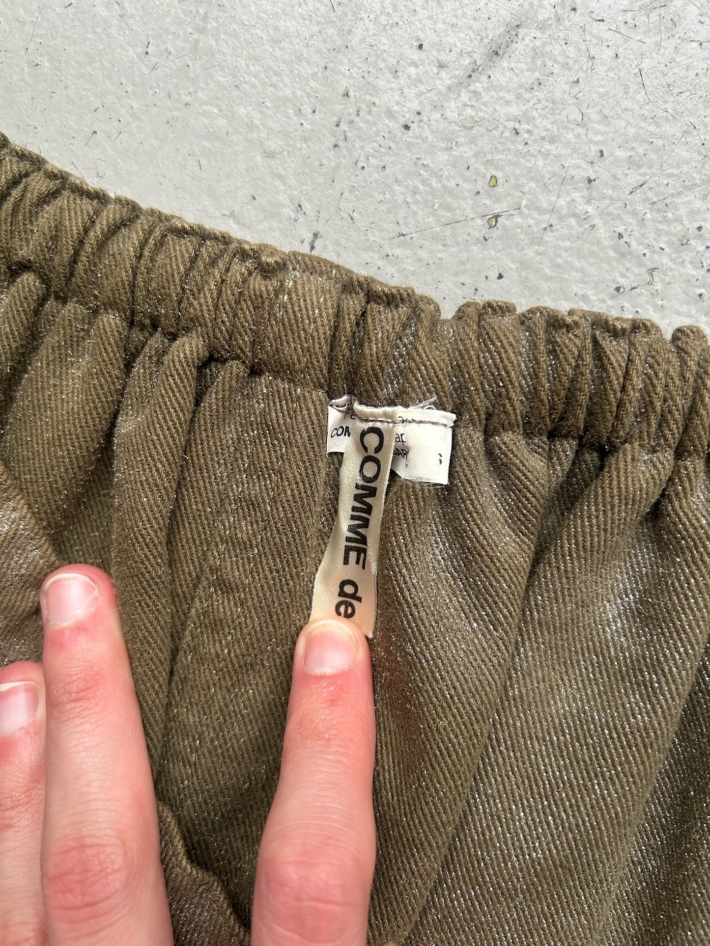 Comme Des Garcons AD2003 Army Deconstructed Glitter Skirt (OS)