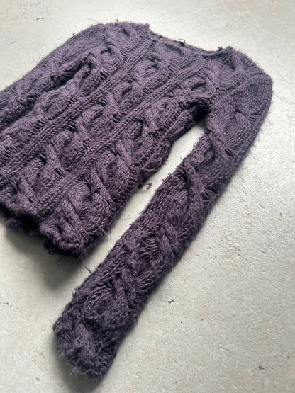 Burberry Wool Knit Purple Sweater (M)