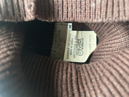 Yohji Yamamoto Pour Homme Brown Asymmetrical Cardigan (M)