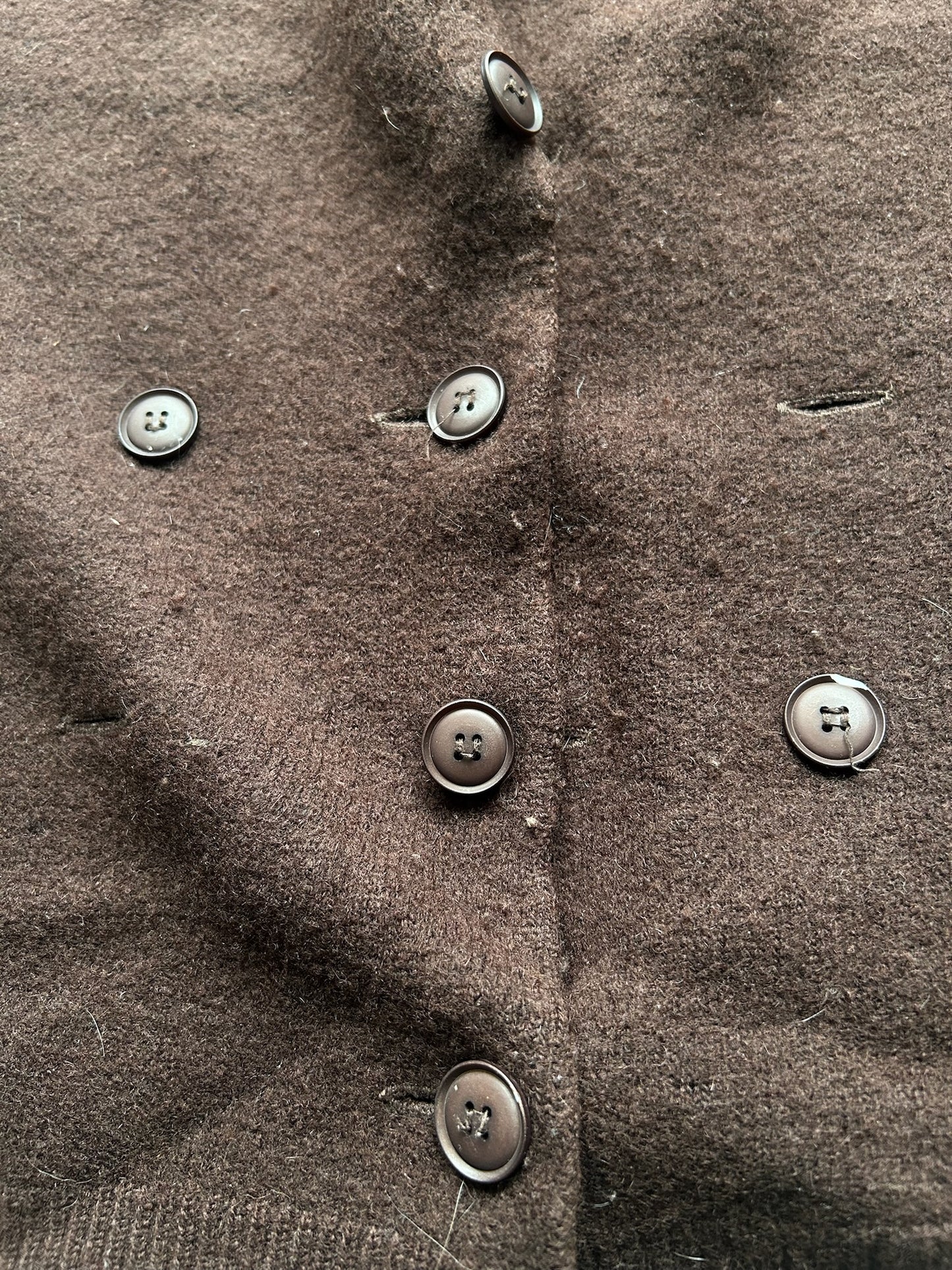 Yohji Yamamoto Pour Homme Brown Asymmetrical Cardigan (M)