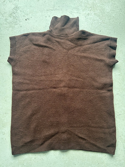 Yohji Yamamoto Pour Homme Brown Asymmetrical Cardigan (M)