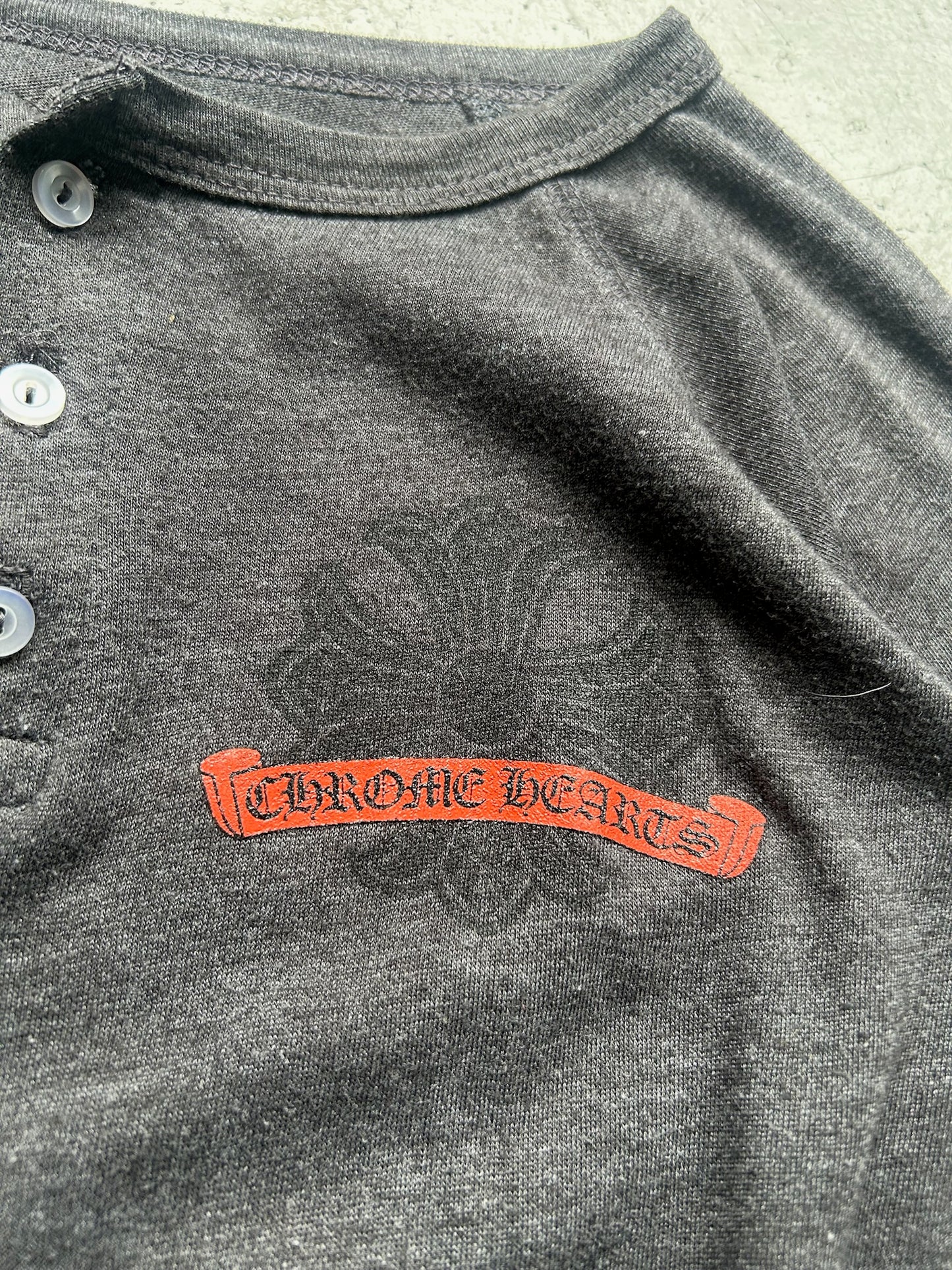 Chrome Hearts Grey Horse Shoe Henley (S)