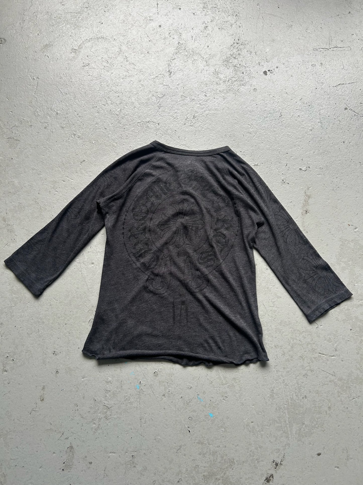 Chrome Hearts Grey Horse Shoe Henley (S)