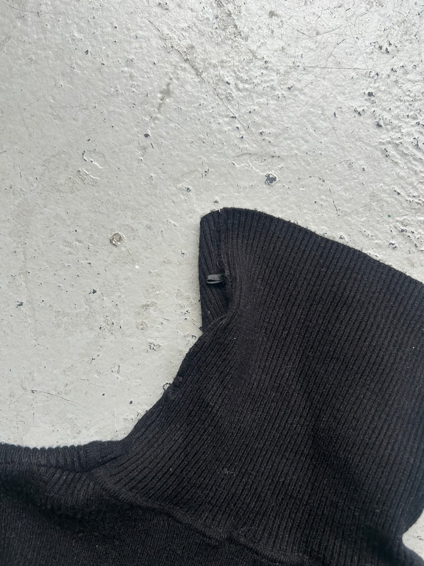 Vintage Cotton Ribbed Shirt With Polyester Ruffle Sleeves (M)