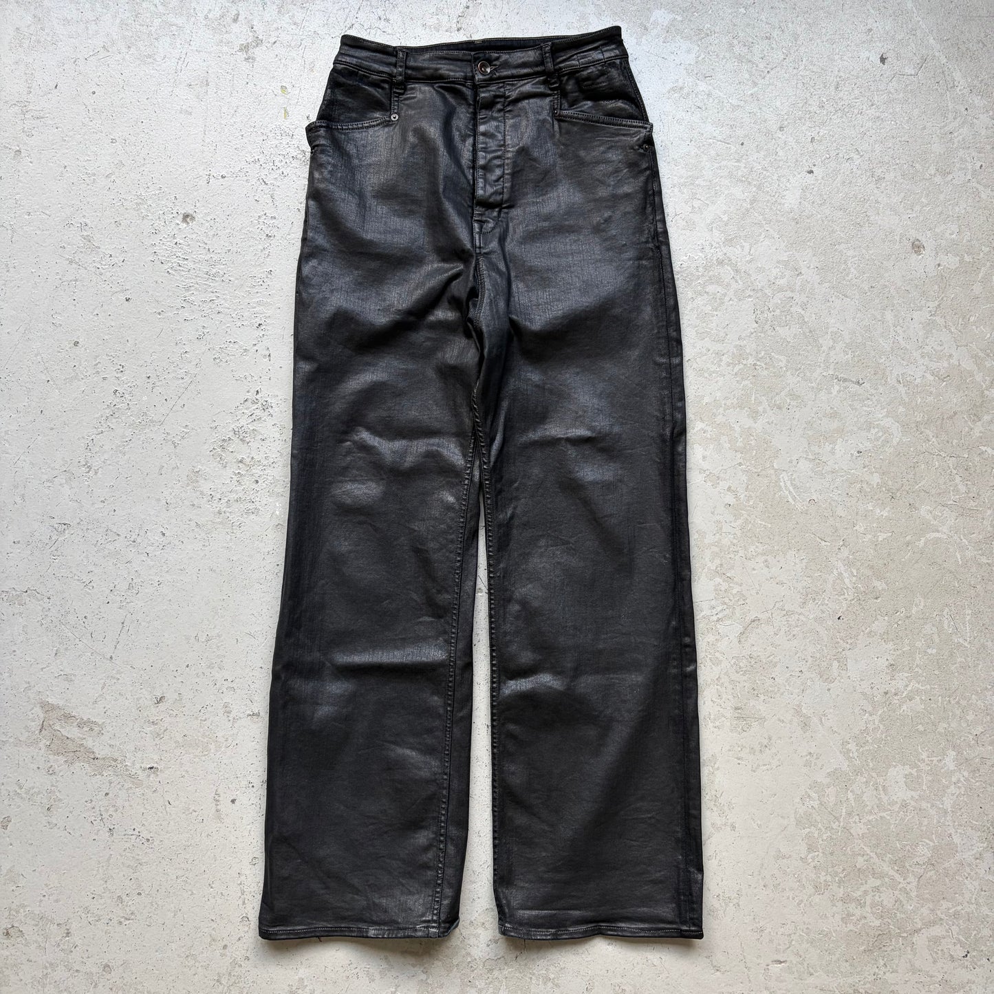 Rick Owens DRKSHDW FW18 Black Waxed Mastadon Cut (28)
