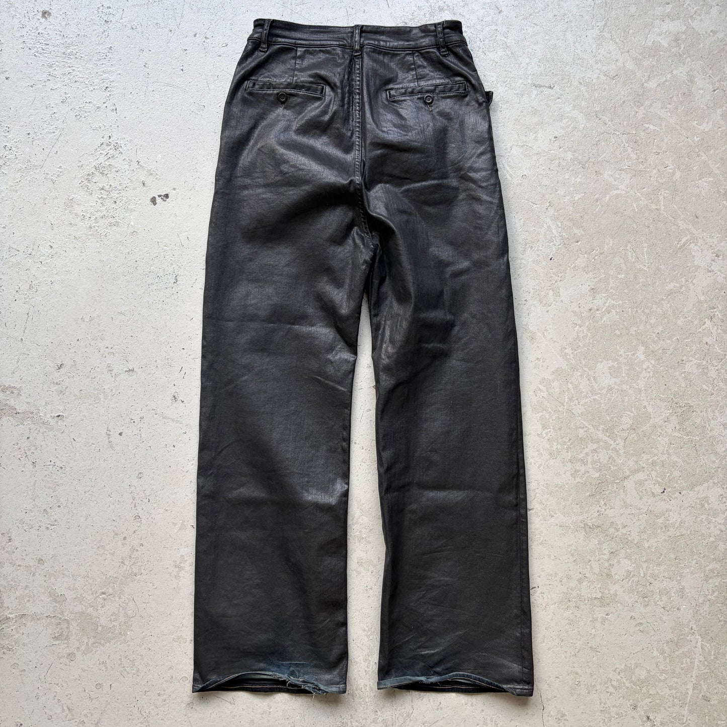 Rick Owens DRKSHDW FW18 Black Waxed Mastadon Cut (28)