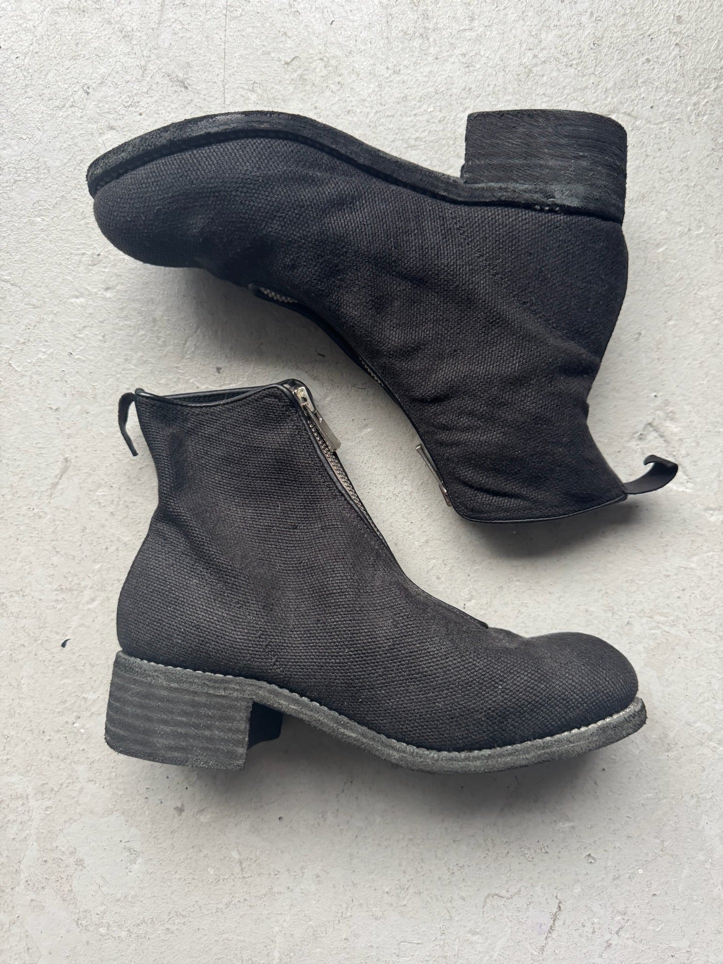 Guidi PL1W Black Linen Boots (36.5)