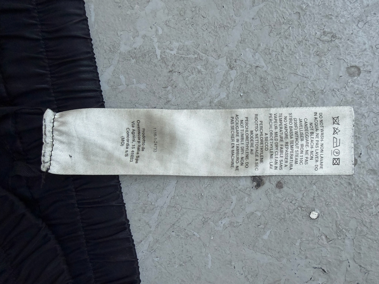 Rick Owens DRKSHDW SS24 Nylon Black Creatch Cargos (XL)