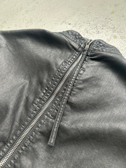 Rick Owens DRKSHDW Sample Black Waxed Sleeveless Shirt  (S)