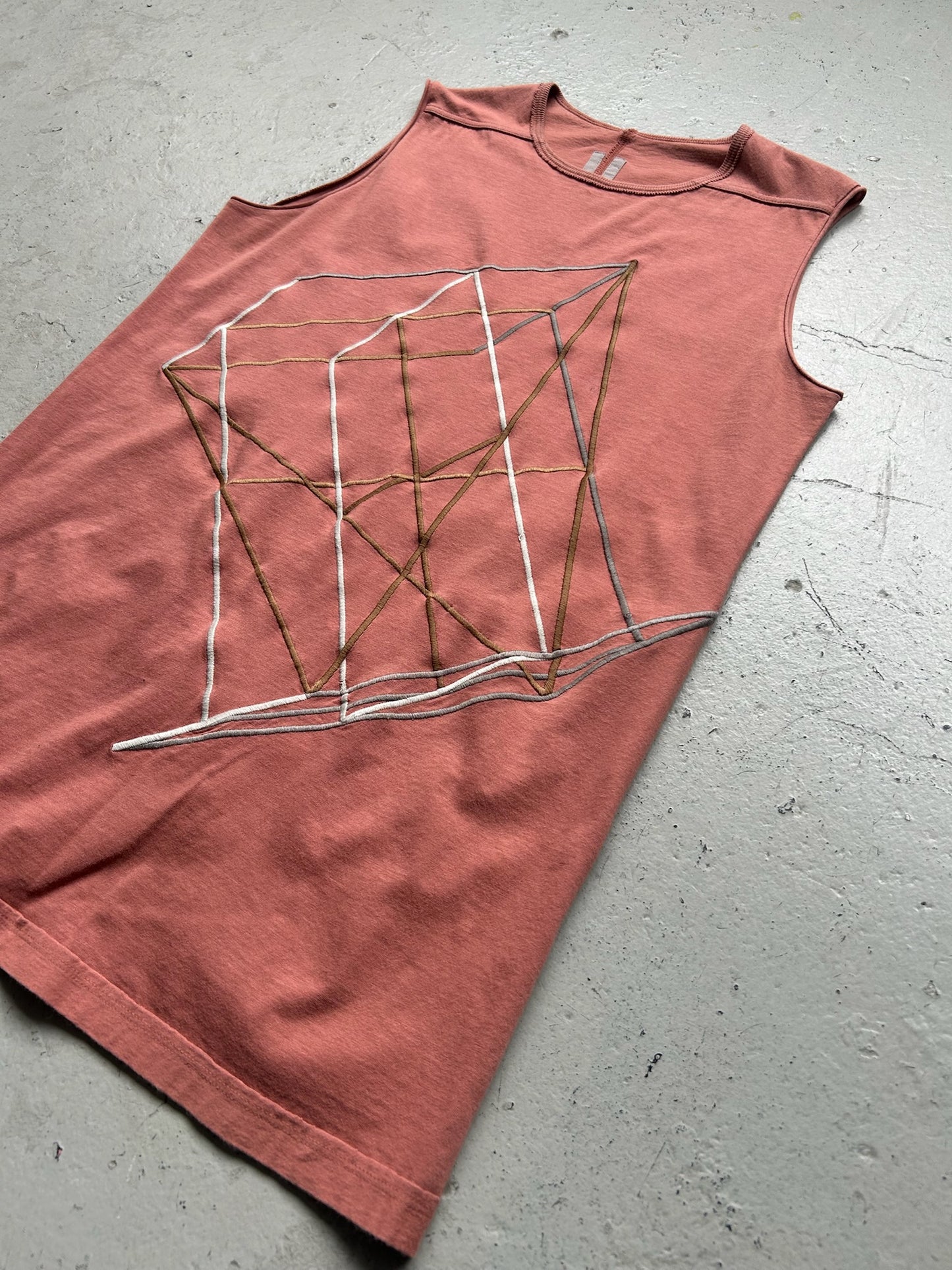 Rick Owens SS19 BABEL Cyclamen Geometric Tank Top (48)