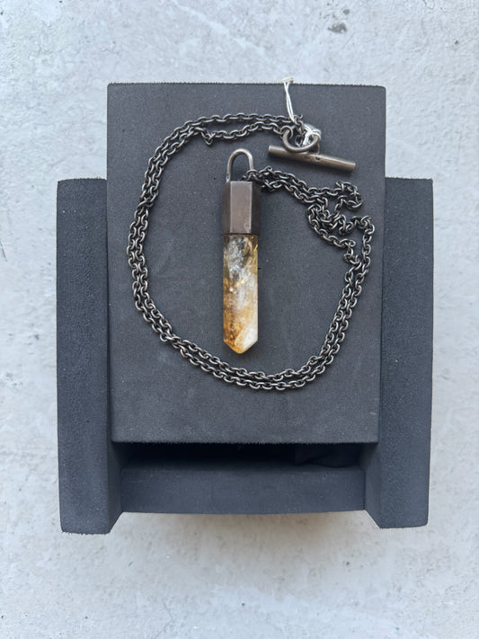 Parts of Four Citrine Tallsman Necklace
