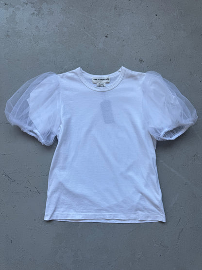 Comme Des Garcons Girl White Shirt with Mesh Sleeves (L)