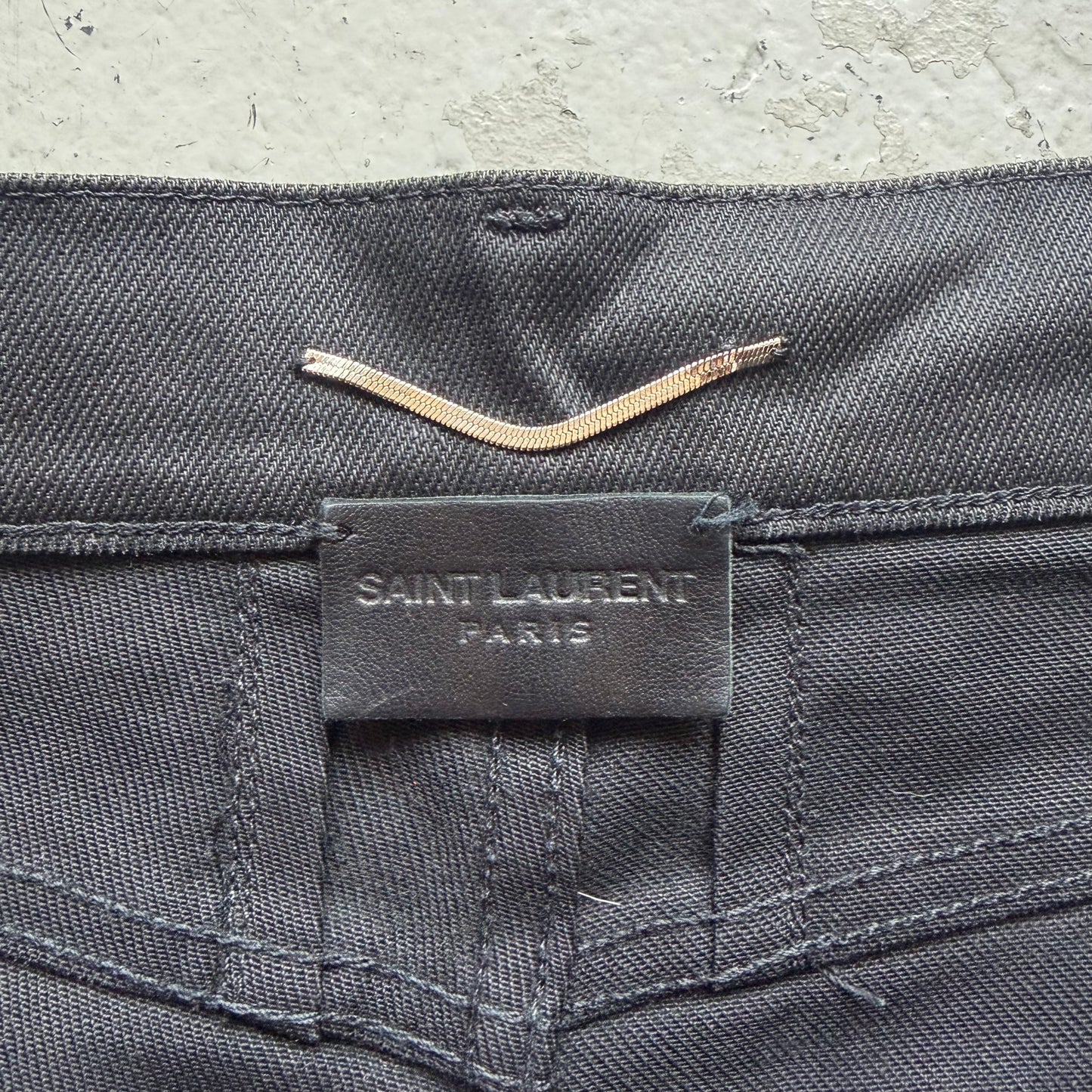 Saint Laurent Paris 2013 Black Waxed D20U Denim (28)
