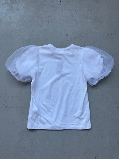 Comme Des Garcons Girl White Shirt with Mesh Sleeves (L)