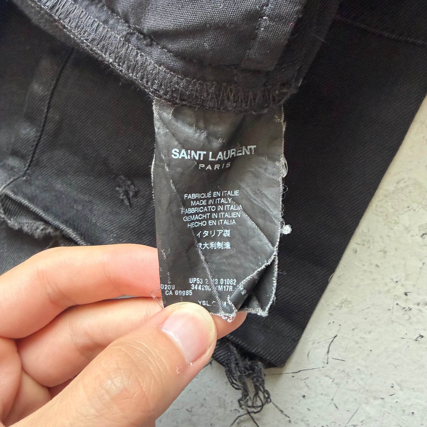 Saint Laurent Paris 2013 Black Waxed D20U Denim (28)