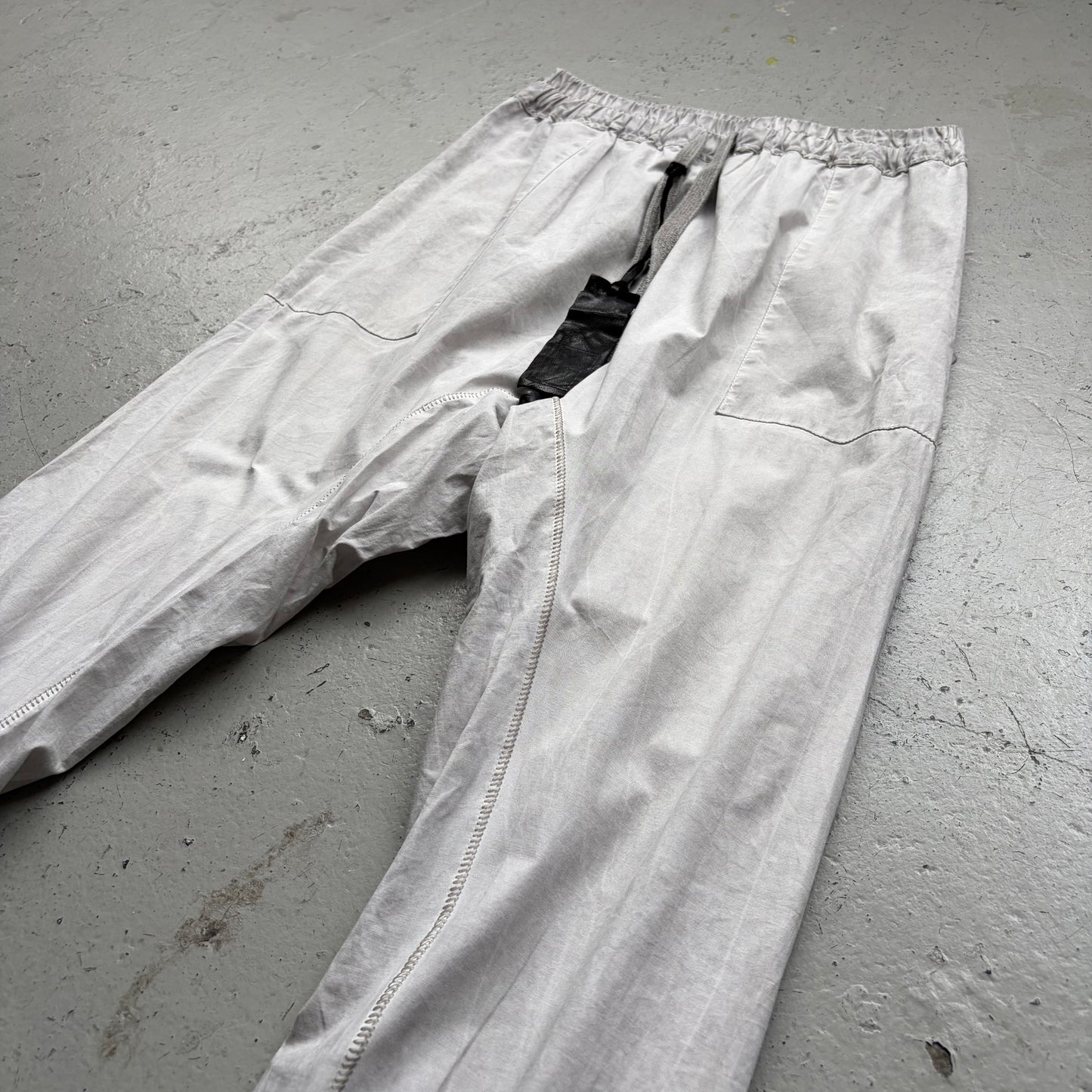Isaac Sellam SS23 Light Grey Cotton Jogger Pants (M)