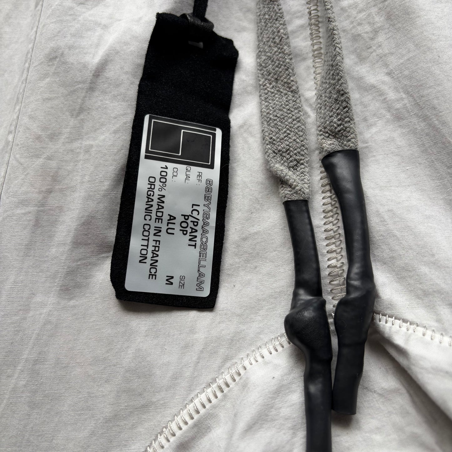 Isaac Sellam SS23 Light Grey Cotton Jogger Pants (M)