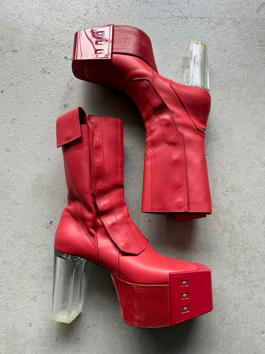 Rick Owens FOGACHINE SS22 Fog Pocket Beveled Kiss Heels (43.5)