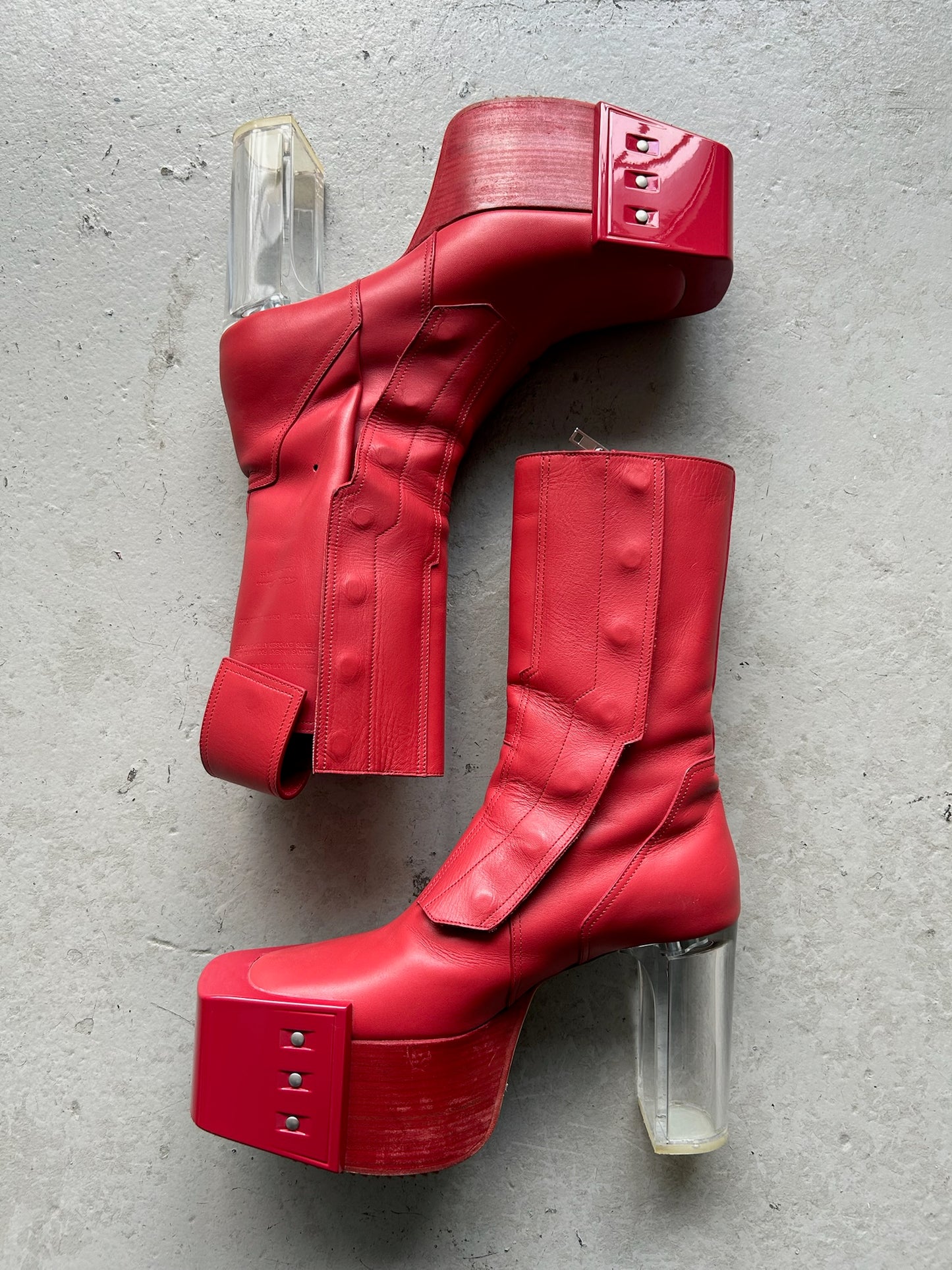 Rick Owens FOGACHINE SS22 Fog Pocket Beveled Kiss Heels (43.5)