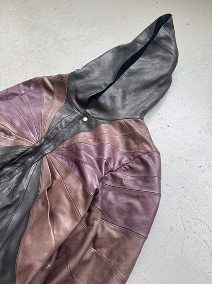 Rick Owens FW23 Luxor Leather Hooded Heavy Jacket (56)
