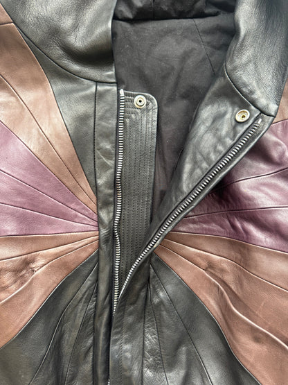 Rick Owens FW23 Luxor Leather Hooded Heavy Jacket (56)