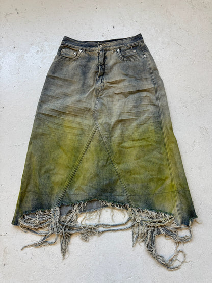 Rick Owens FW23 Luxor Pearl/Acid Degrade Godet Skirt (30)