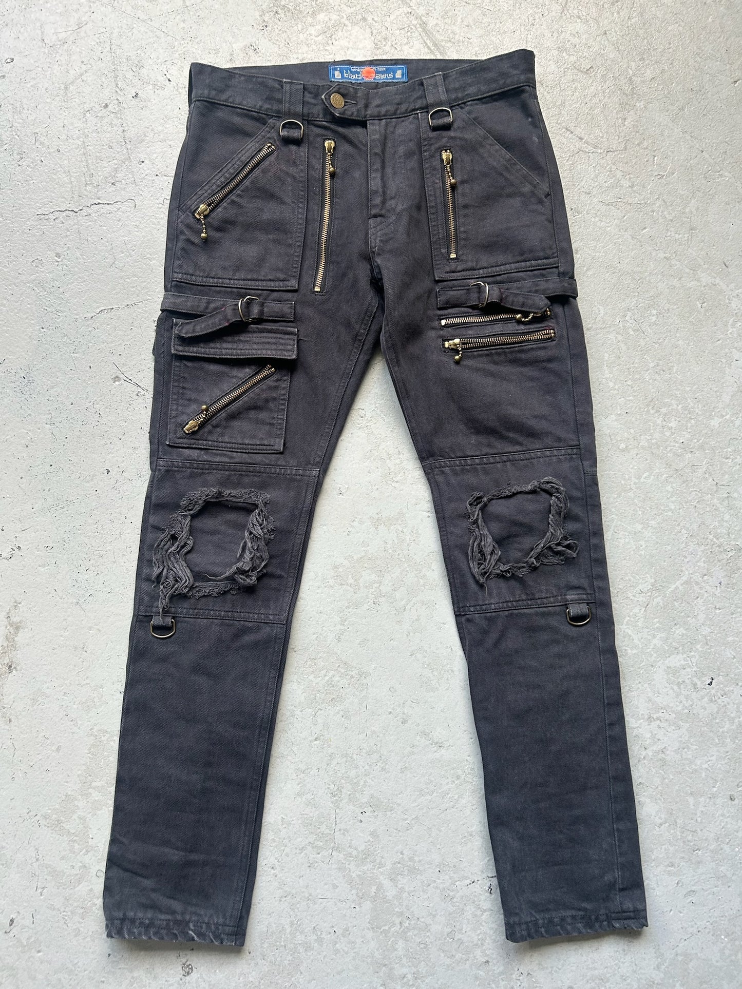 Blackmeans Denim Zipper Biker Bottoms (2)