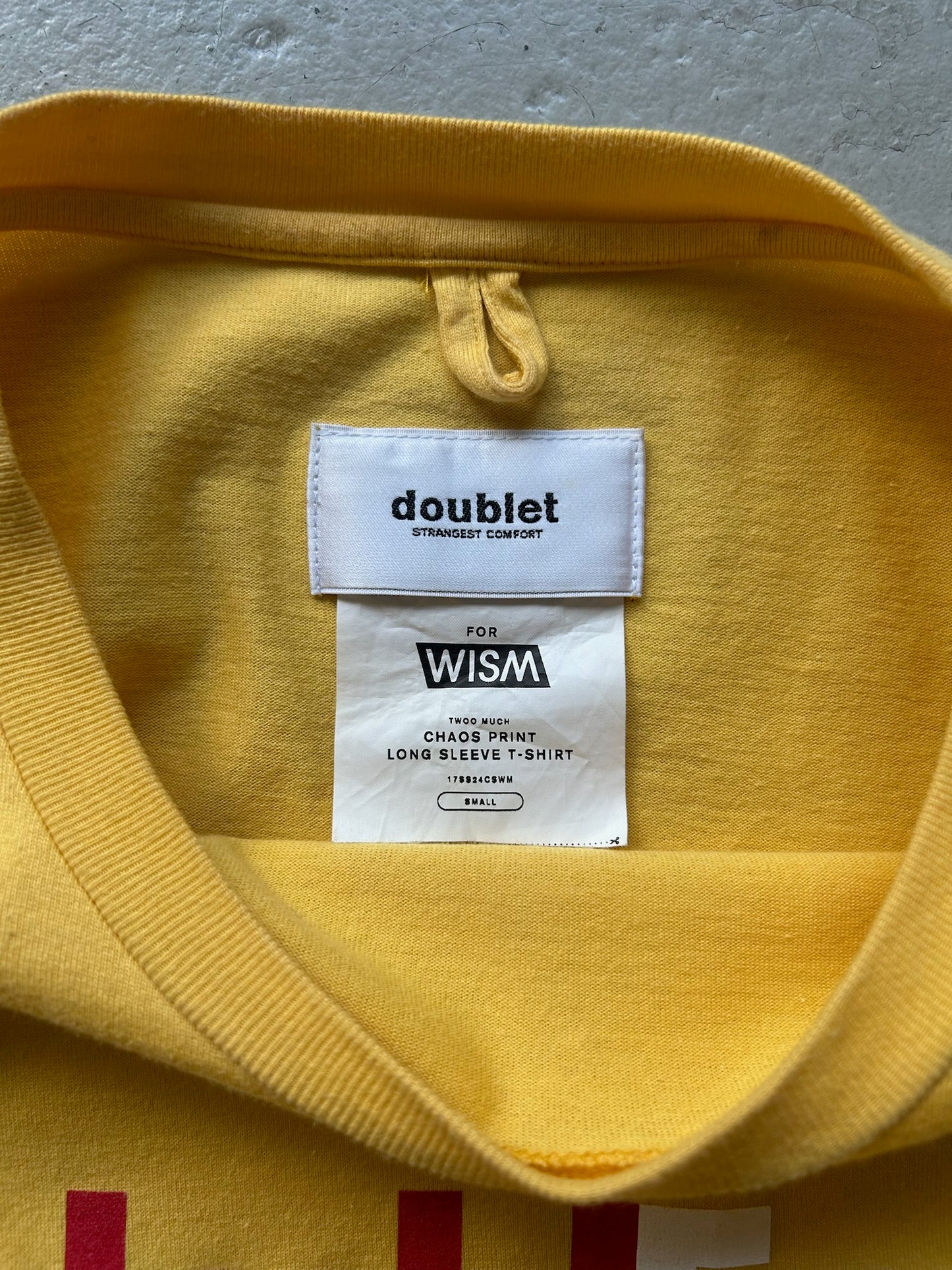 Doublet Chaos Print Yellow Long Sleeve Shirt (S)