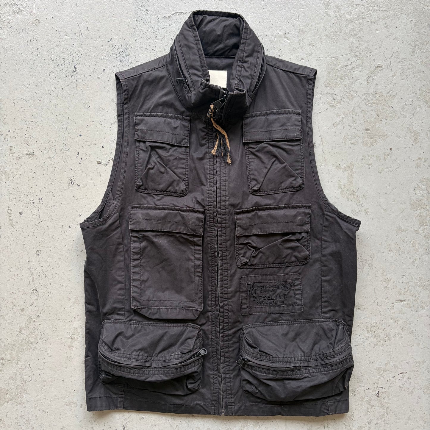 Diesel Black Cargo Vest (M)