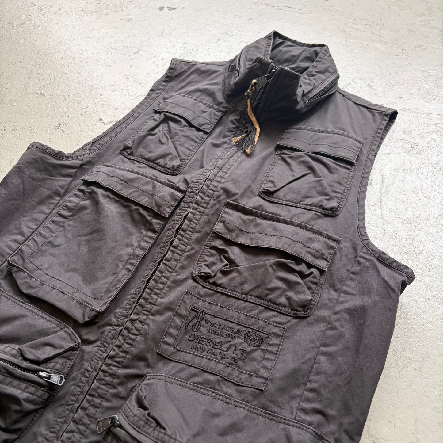 Diesel Black Cargo Vest (M)