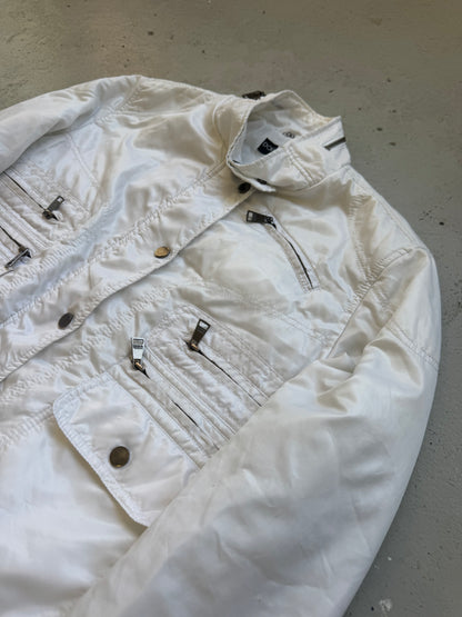 Dolce & Gabbana White Nylon Multi Pocket Jacket (42)