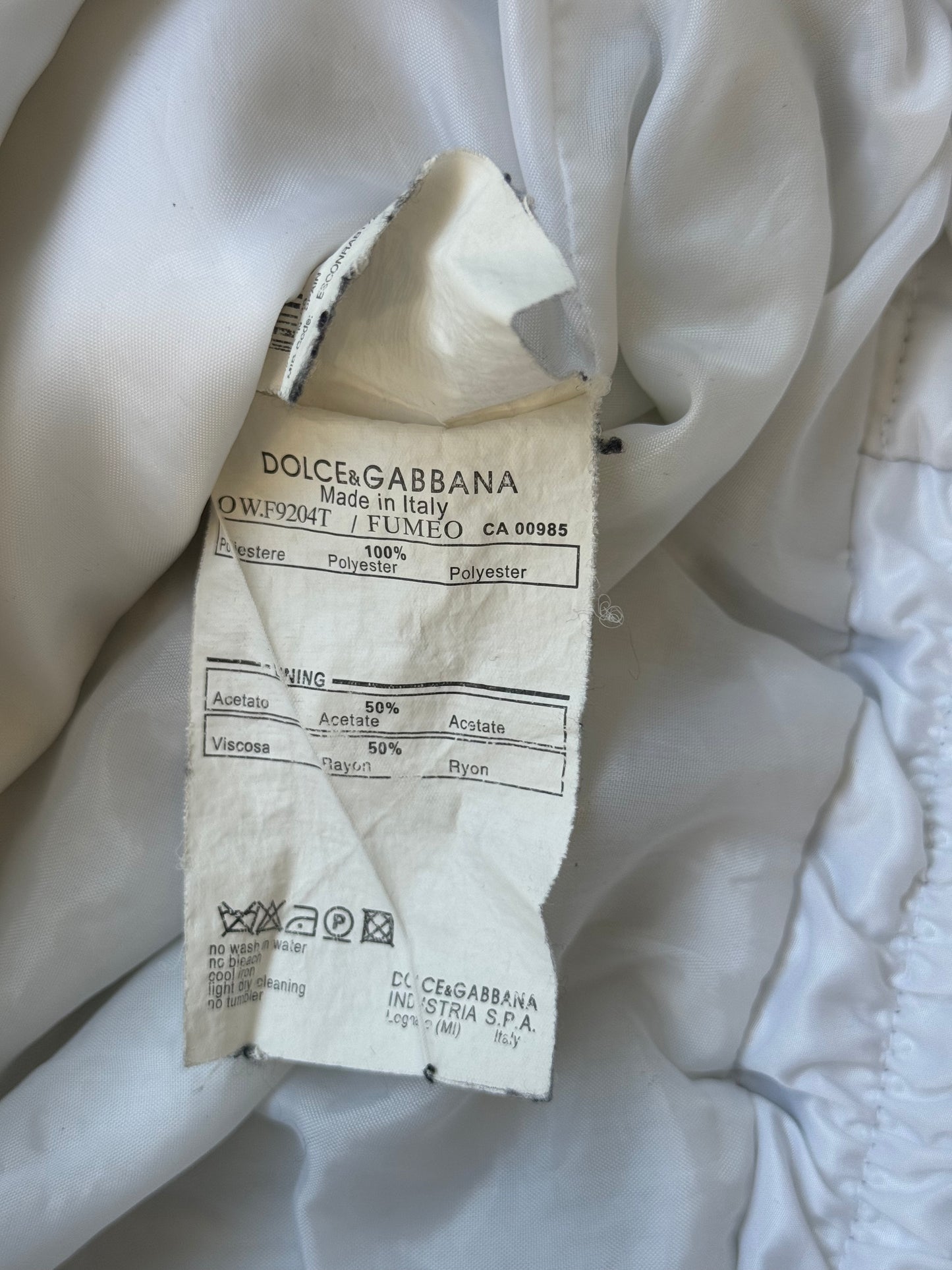 Dolce & Gabbana White Nylon Multi Pocket Jacket (42)