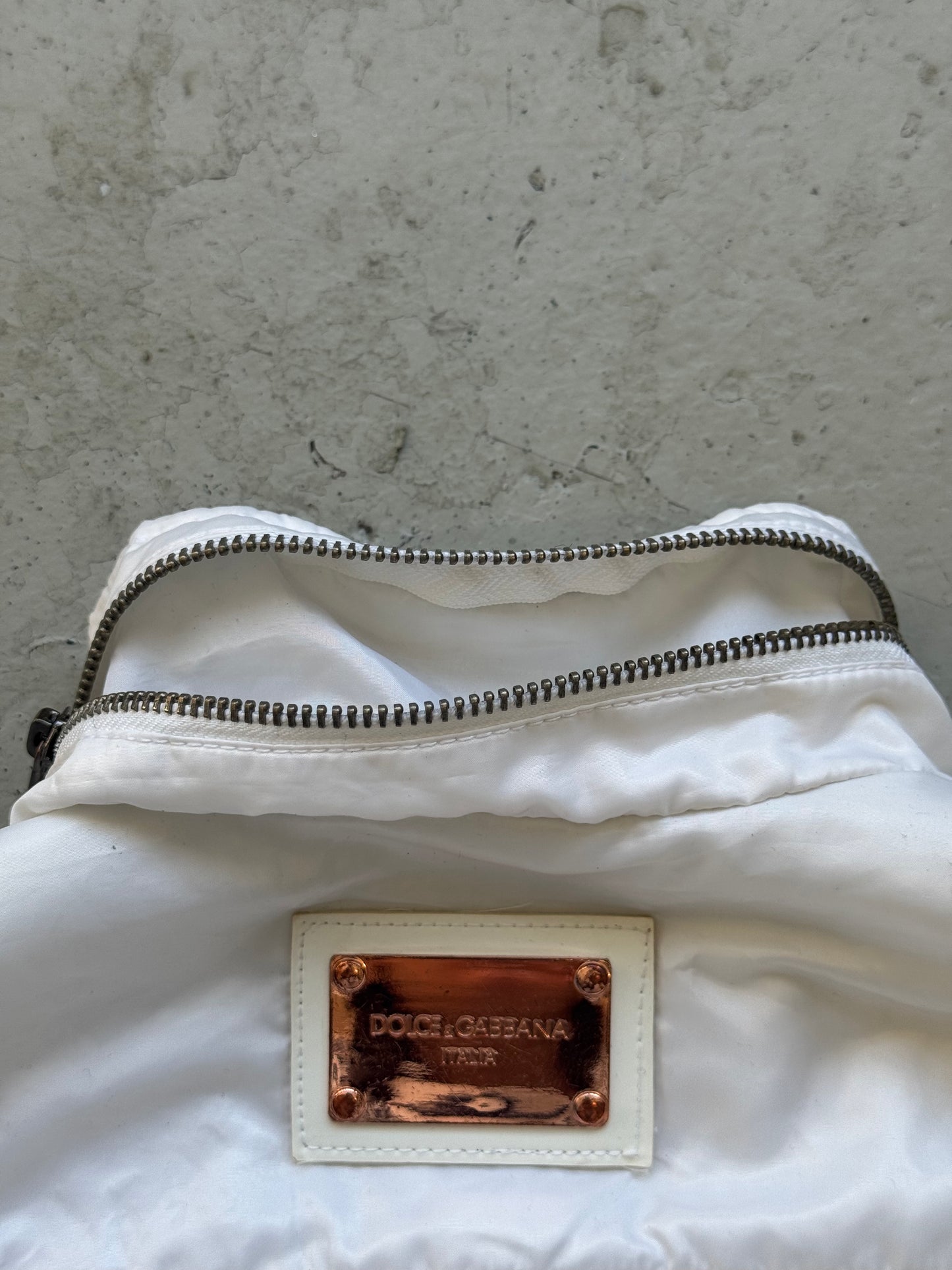 Dolce & Gabbana White Nylon Multi Pocket Jacket (42)