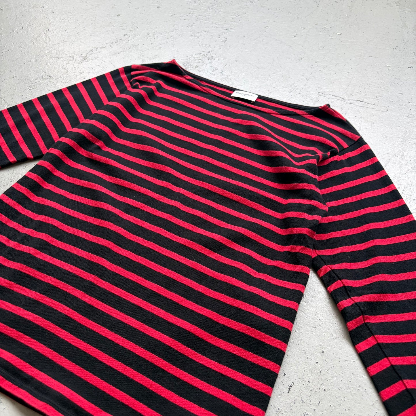 Saint Laurent Paris 2015 Black & Red Striped Long Sleeve (S)