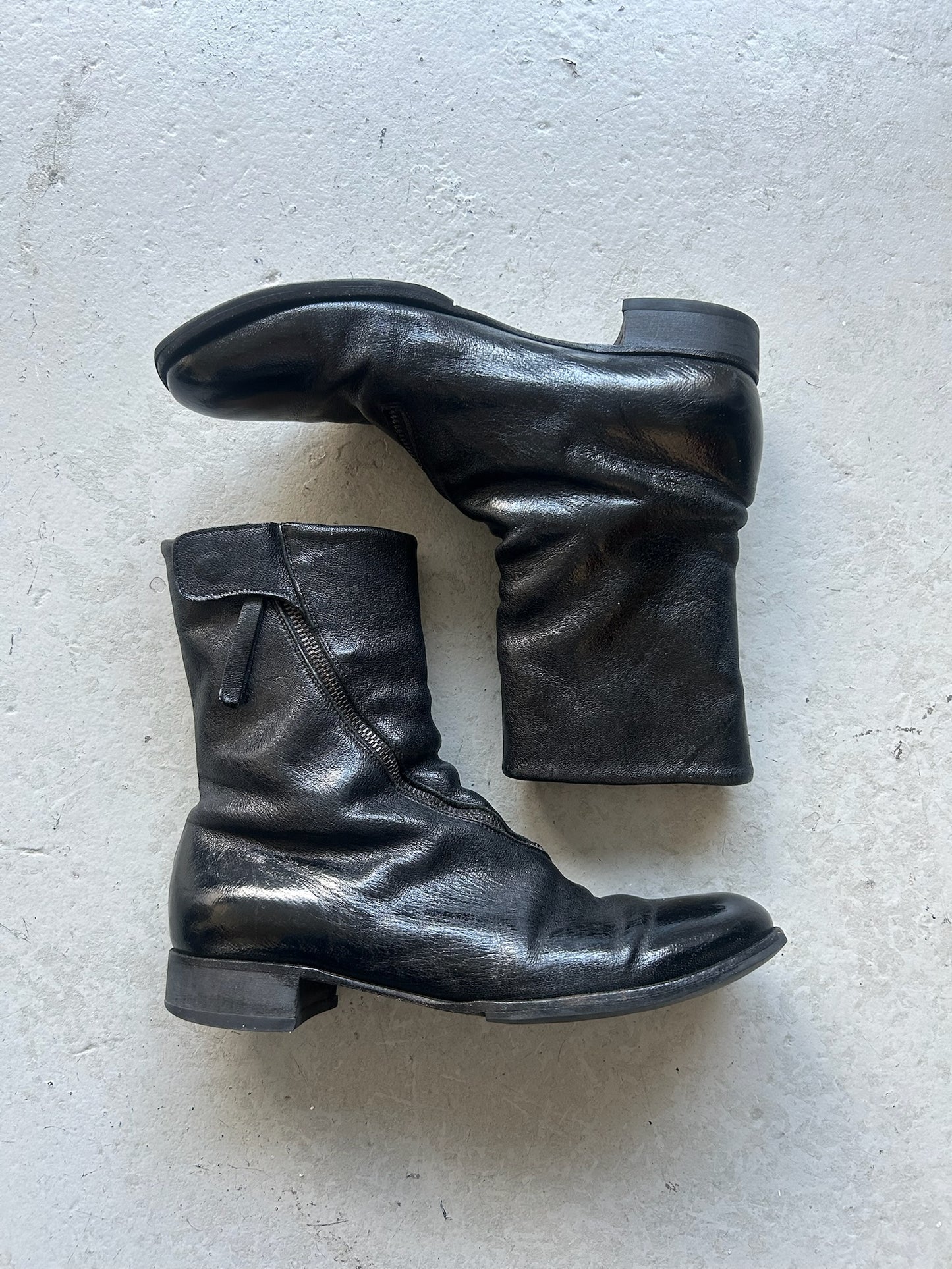 Yohji Yamamoto x Cherevichkiotvichki 2017 Black Leather Zip Boots (43)