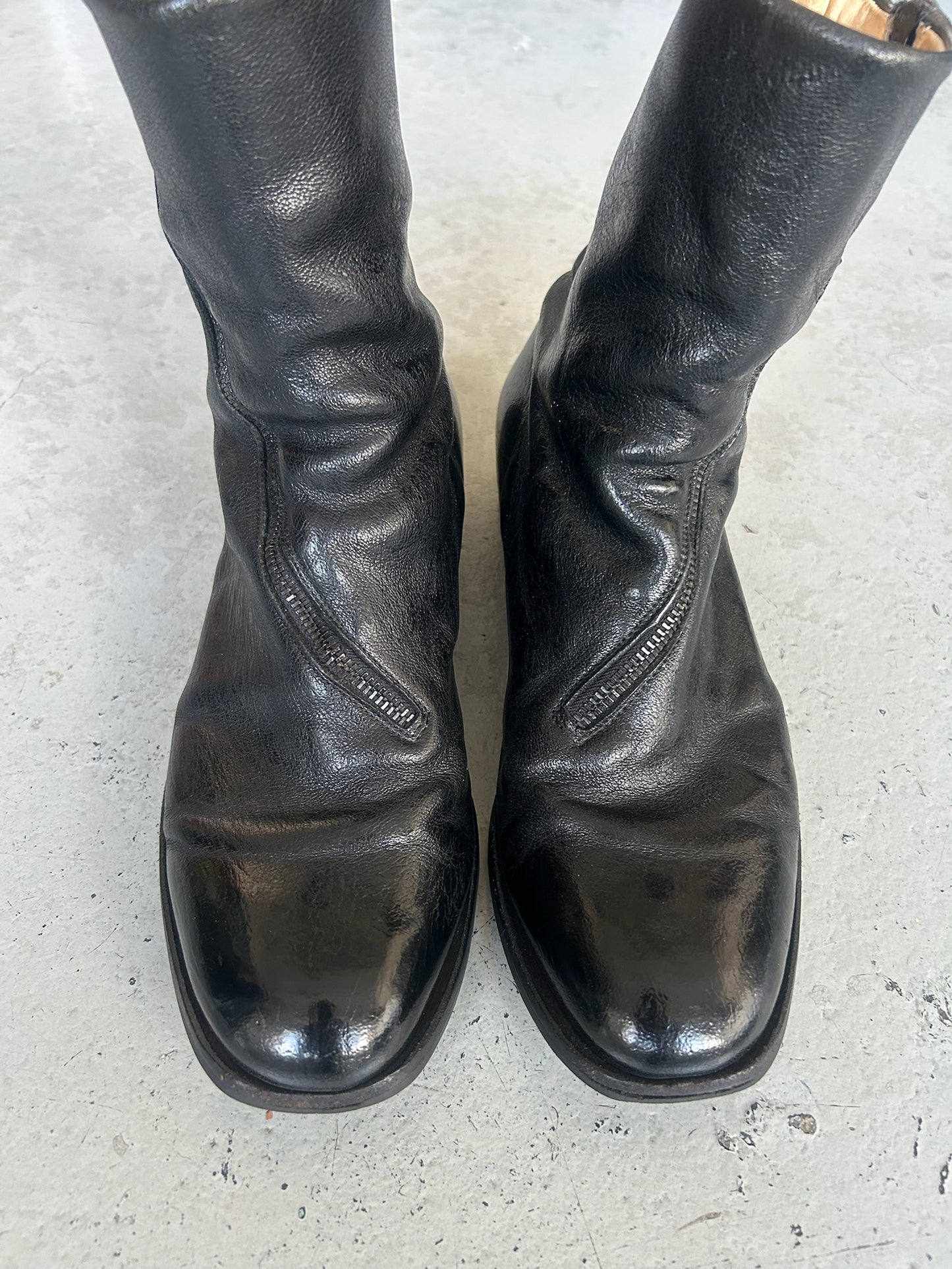 Yohji Yamamoto x Cherevichkiotvichki 2017 Black Leather Zip Boots (43)