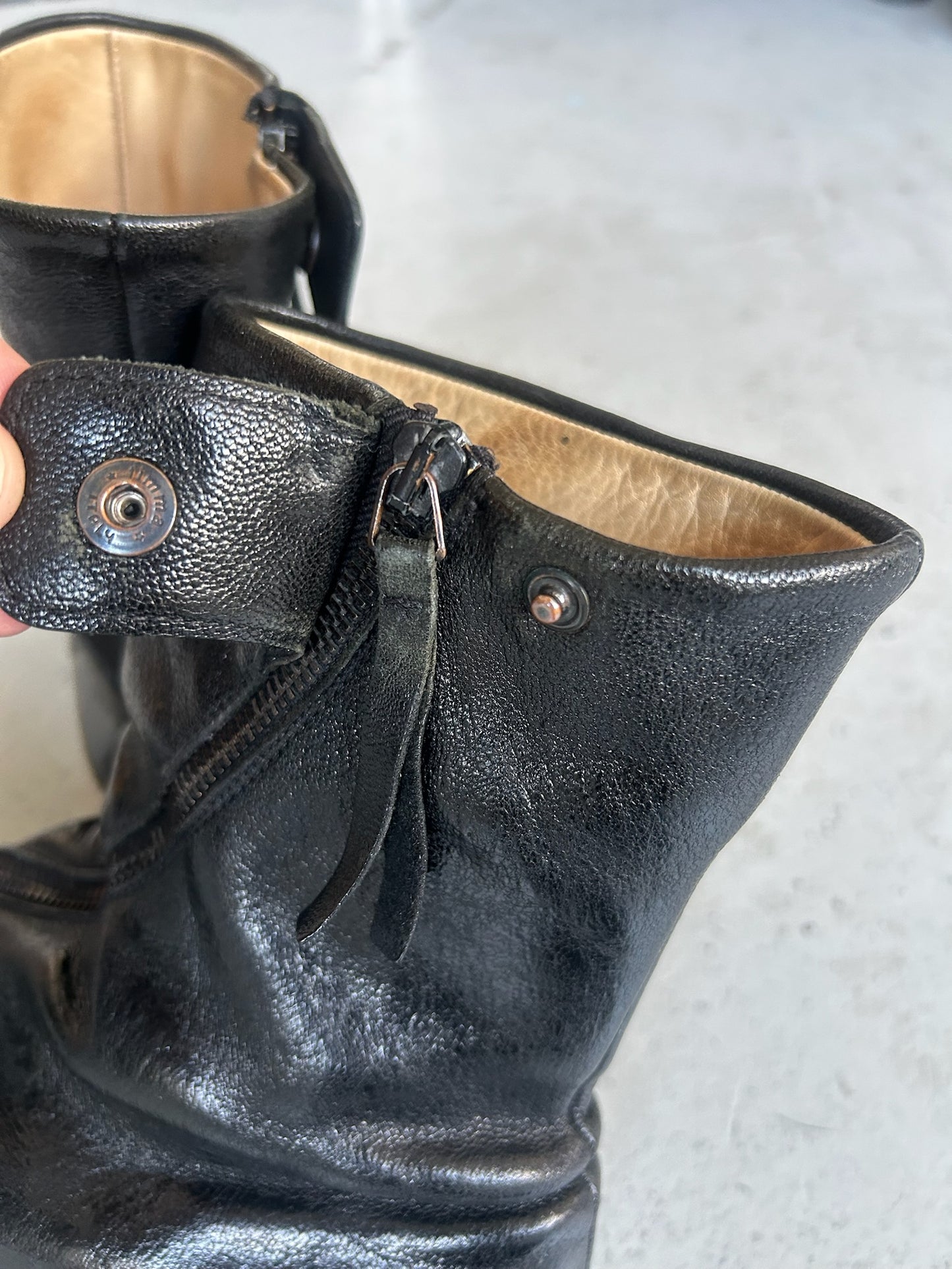 Yohji Yamamoto x Cherevichkiotvichki 2017 Black Leather Zip Boots (43)