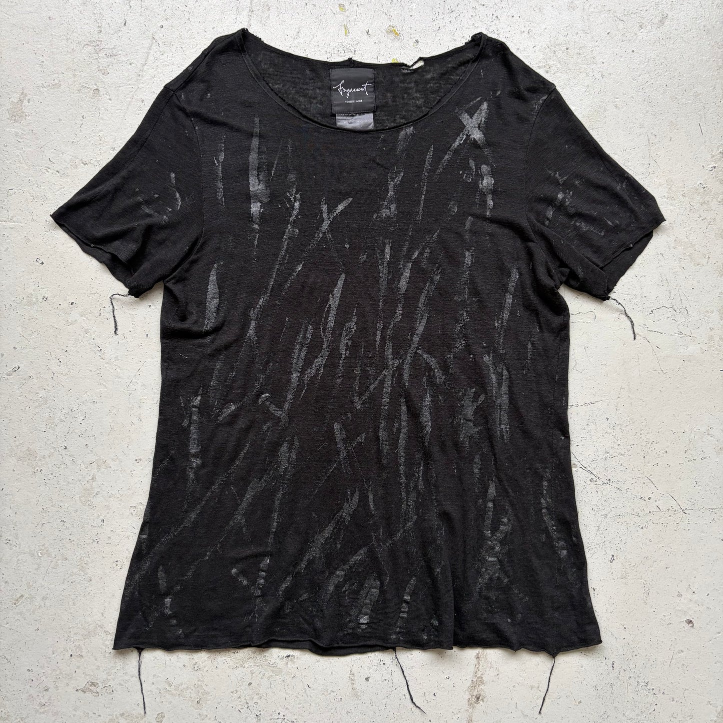 Fagassent By Toshiki Aoki AW14 Black Paint Splatter Short Sleeve (5)