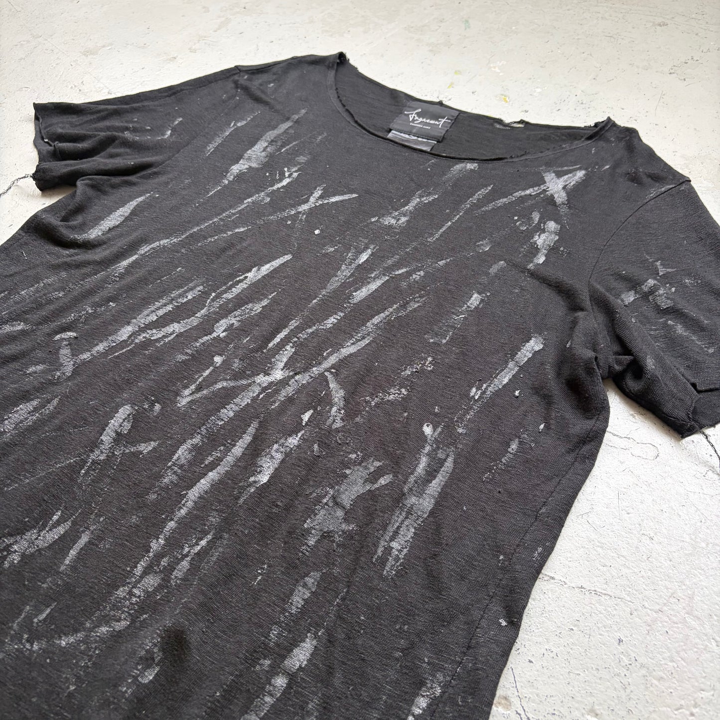 Fagassent By Toshiki Aoki AW14 Black Paint Splatter Short Sleeve (5)