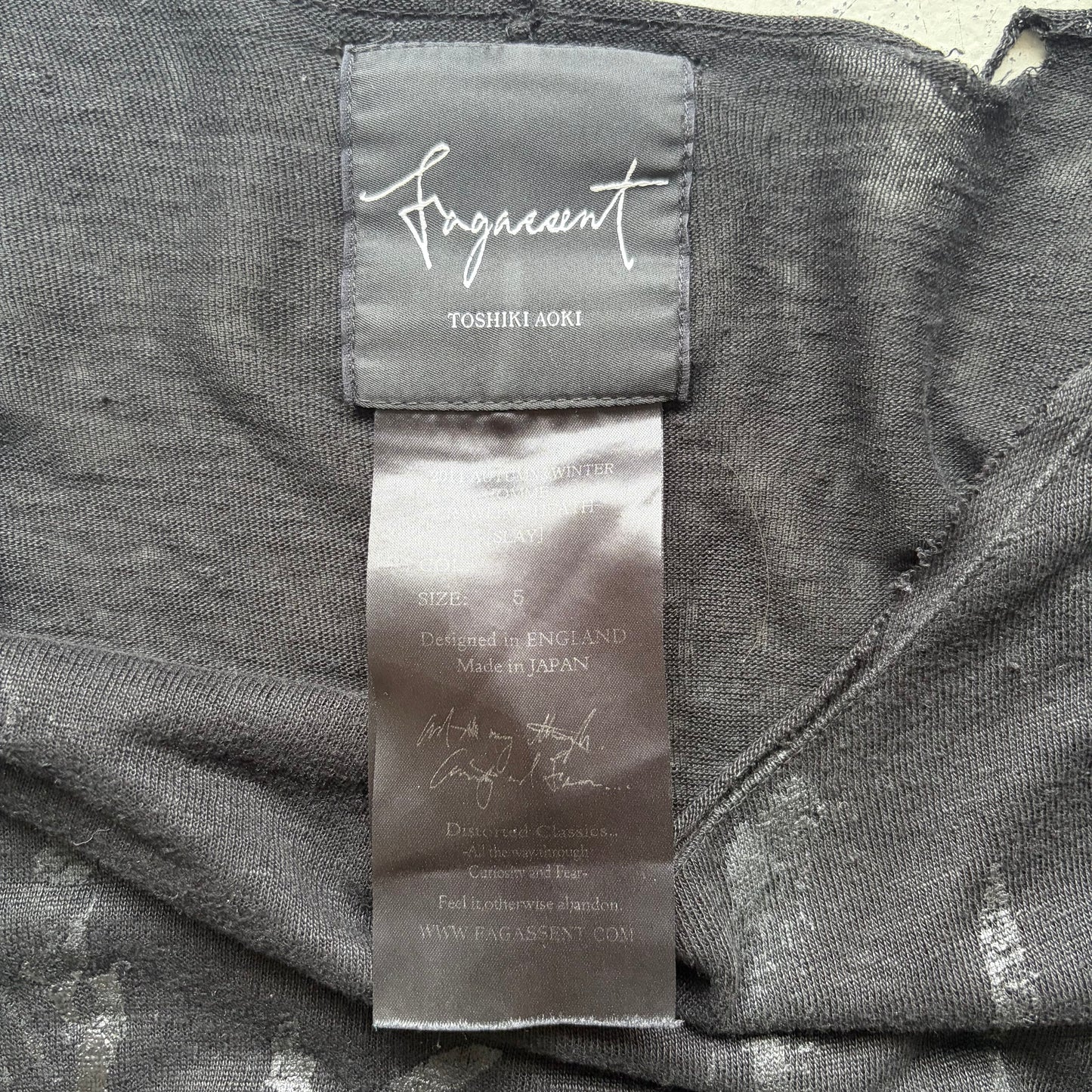 Fagassent By Toshiki Aoki AW14 Black Paint Splatter Short Sleeve (5)