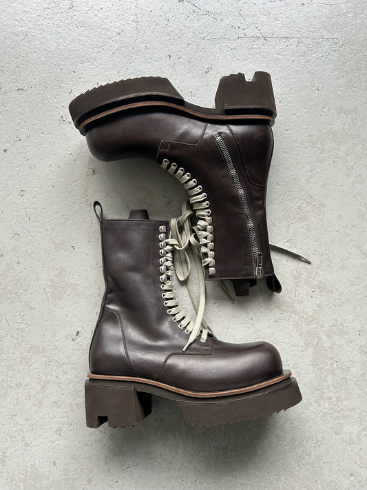 Rick Owens Lace Up Brown Bogan (41)